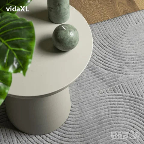 vidaXL Килим IZA с къс косъм, скандинавски вид, сив, 80x150 см, снимка 7 - Килими - 56147392