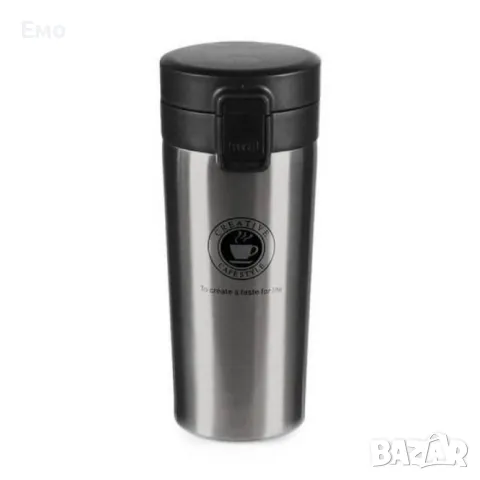 Термо чаша - 380ml, черна, лилава, бяла, кафява, инокс, снимка 5 - Термоси - 48552542