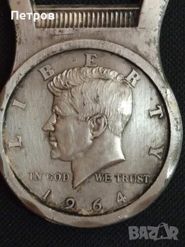 Стара Отварачка1/2 Dollar "John.F.Kennedy"1964.Liberty, снимка 3 - Антикварни и старинни предмети - 48901495