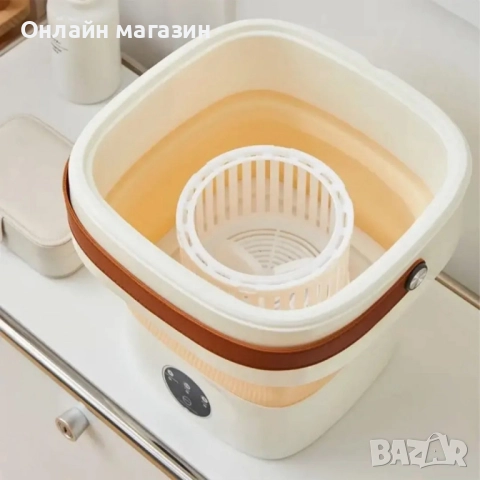 Мини сгъваема пералня с центрофуга – Компактна, мощна и идеална за всеки дом или пътуване - 12 литра, снимка 4 - Друга електроника - 51113473