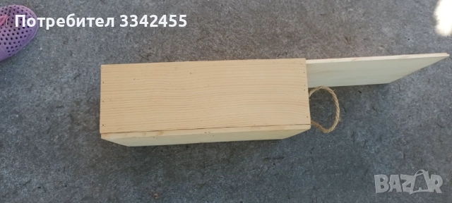 Нова, дървена кутия за вино - за две бутилки