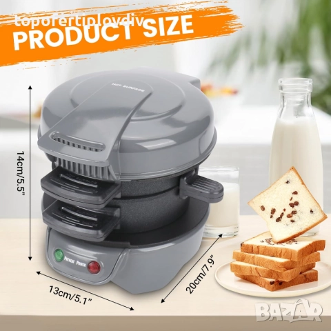 Уред за бургери Orvica,Гаранция, снимка 6 - Тостери - 51941673