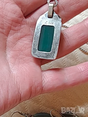 Авторски ретро сребърен лот с натурален ахат 950 НАМАЛЕН , снимка 9 - Бижутерийни комплекти - 49977858