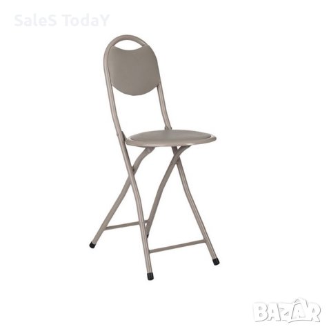 Метална табуретка/ стол, с облегалка, сгъваем стол, 30x40см, снимка 1 - Столове - 42414613