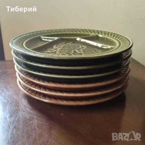 Керамични чинии за фондю Франция, снимка 5 - Чинии - 52041019