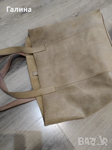 Голяма чанта от естествен велур, снимка 7 - Чанти - 52297434