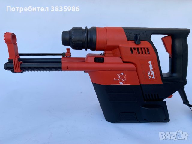 HILTI TE 5 DRS Кабелна ударна бормашина със ситема за улавчне на прах, снимка 5 - Други инструменти - 42303967