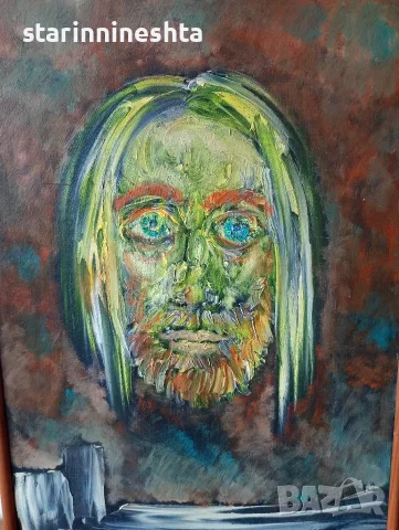 стара картина Петър Дънов Беинса Дуно П. Капитански Peter Deunov Beinsa Douno Painting by Kapitanski, снимка 3 - Антикварни и старинни предмети - 56151159