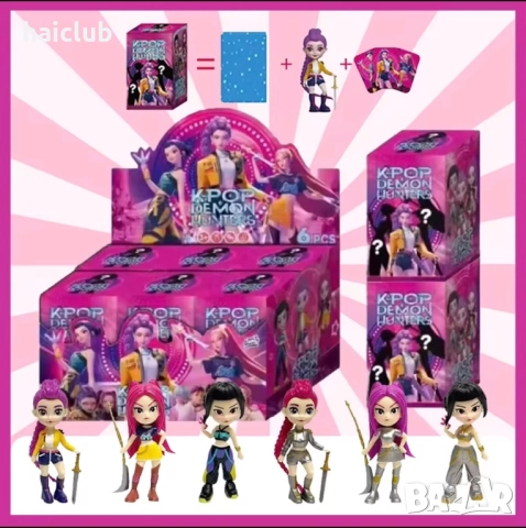 K pop demon hunters фигурки/Кей поп ловци на демони фигури, снимка 7 - Кукли - 52517306