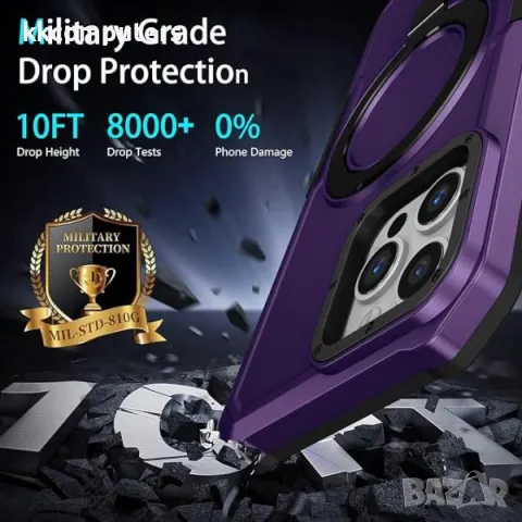 Калъф Armor със стойка / Лилав / за iPhone 15 Plus 6.7 Баркод : 3128311, снимка 2 - Калъфи, кейсове - 48159279