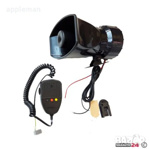 Сирена с микрофон 12V - JK529 тромба клаксон свирка мегафон