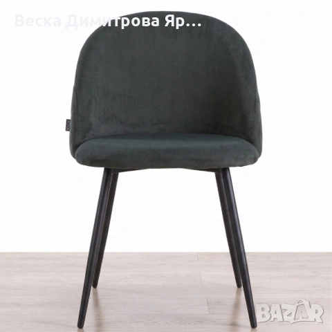 Дизайнерски сив стол FARO – тапициран, стабилен и удобен