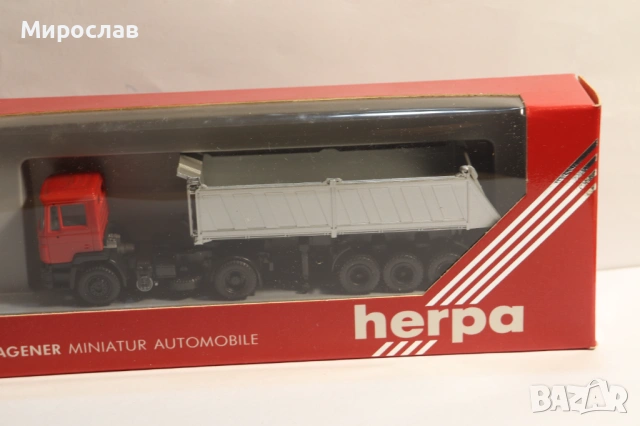 HERPA H0 1/87 MAN САМОСВАЛ ГОНДОЛА КАМИОН МОДЕЛ, снимка 3 - Колекции - 53214639