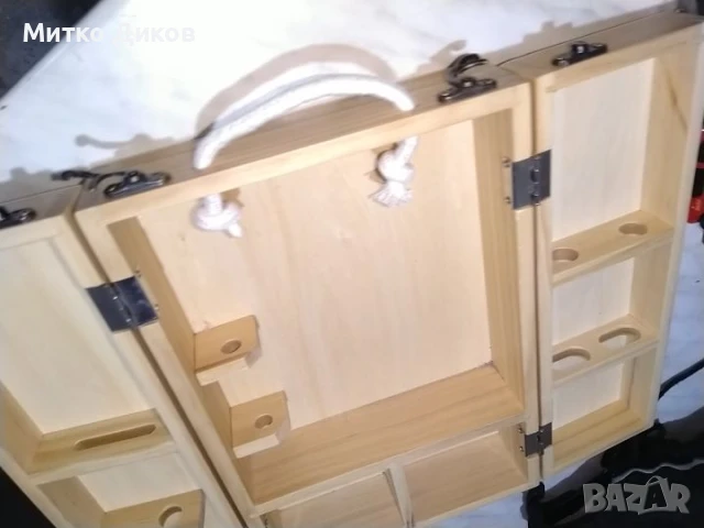 Дървена кутия нова за разни неща сгъваема 405х300мм отворена и вътре 30х20х8см, снимка 10 - Други стоки за дома - 50517670