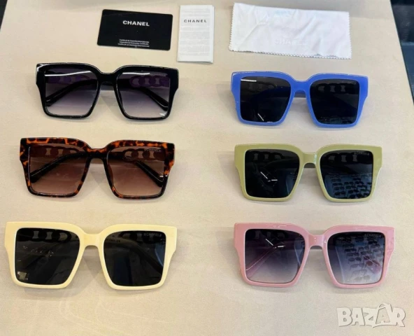 очила с черен обикновен калъф и ув защита chanel christian dior 