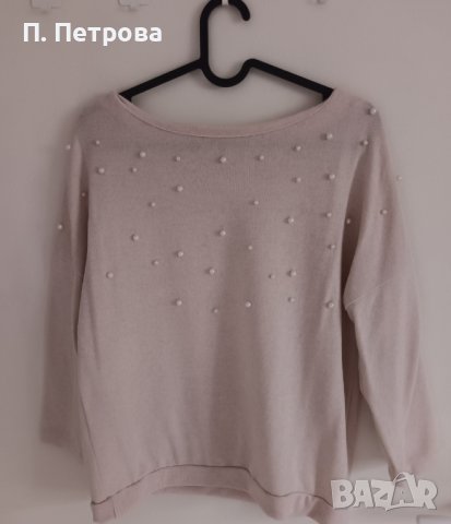 Розова блуза с перлички Reserved , снимка 1 - Блузи с дълъг ръкав и пуловери - 42112289