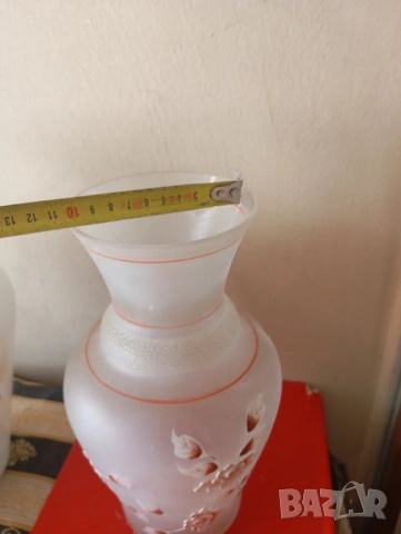 стъклена ваза в арт стил, снимка 4 - Вази - 54236369