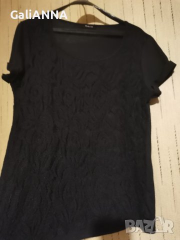 ДАНТЕЛЕНА БЛУЗКА КЪС РЪКАВ РАЗМЕР XL, снимка 4 - Тениски - 37130616