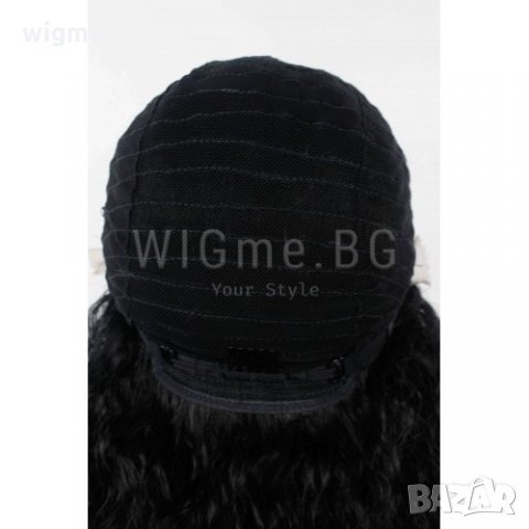 Дълга черна къдрава обемна лейс фронт перука Марсела, снимка 3 - Аксесоари за коса - 35626619