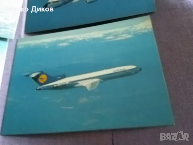 Картички самолети на Луфтханза нови винтидж 150х105мм В 737-В 727-А 380, снимка 6 - Колекции - 49069345