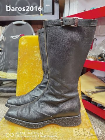 Оригинални дамски кожени ботуши Hugo Boss 36 номер, снимка 3 - Дамски ботуши - 35371645
