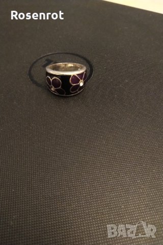 Марков пръстен с емайл РАЗПРОДАЖБА, снимка 1 - Пръстени - 30195722