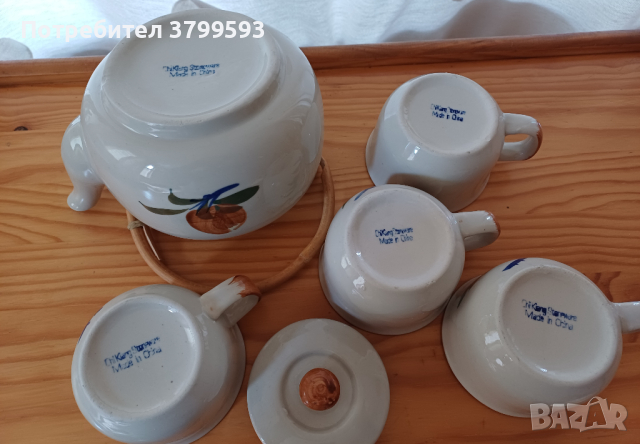 Китайски чайник с 4 чашки от 70г , снимка 7 - Сервизи - 44744722