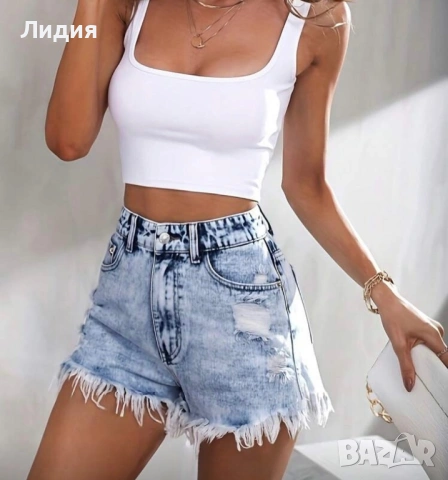 Дамски модерни сини дънки, снимка 3 - Дънки - 53375889