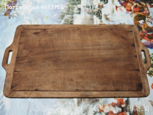 Стар дървен поднос, снимка 6 - Антикварни и старинни предмети - 52171209