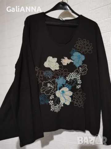 СТРАХОТНА БЛУЗА С ЦВЕТЯ 2XL-3XL, снимка 3 - Туники - 40371998