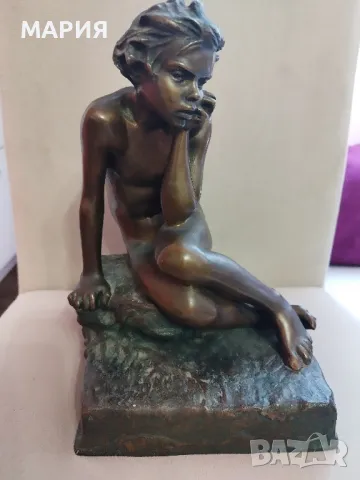 Бронзова скулптура Детството на Каин , снимка 4 - Антикварни и старинни предмети - 49968317