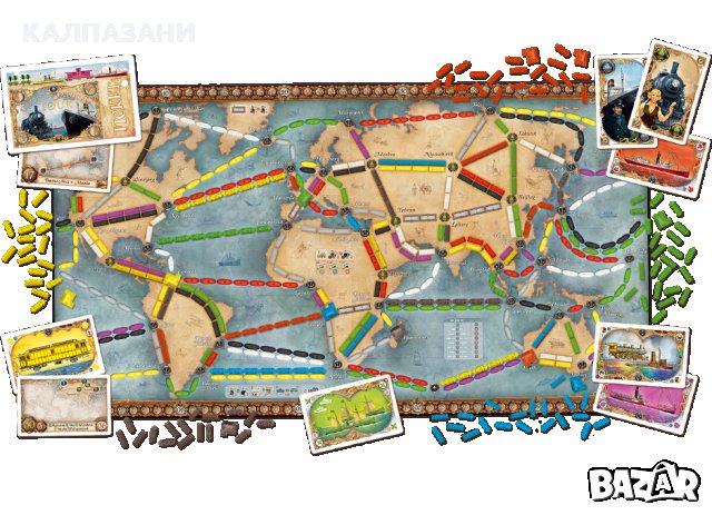 Ticket to Ride - Rails & Sails Настолна игра , снимка 4 - Игри и пъзели - 34215852
