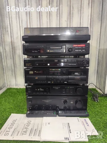 Sony Hi-Fi система 6 компонента – грамофон, MiniDisc, DVD, CD/касета, тунер, усилвател + дистанционн