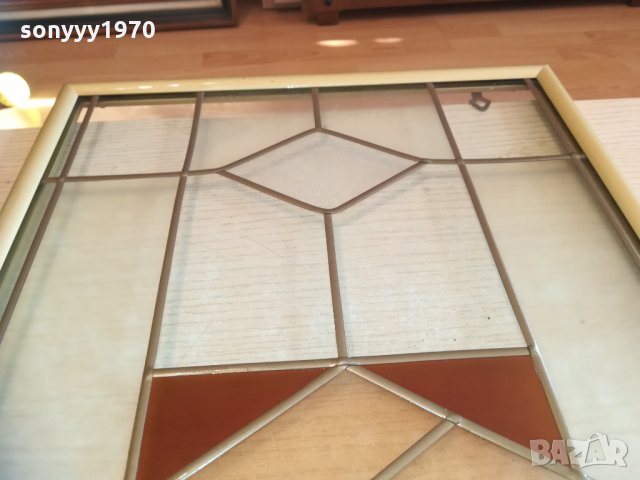 Витраж 64х36см рамка и стъкло 1801212005, снимка 9 - Колекции - 31471224