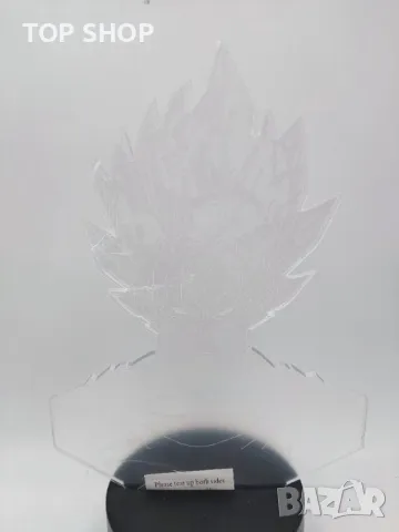 Dragon Ball Super Saiyan God Goku Екшън фигурки 3D настолна лампа 7 променящи цвета нощна лампа, снимка 3 - Настолни лампи - 48836464