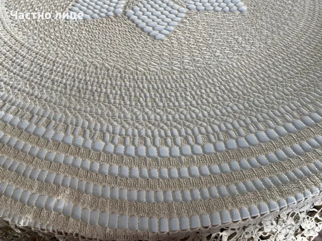Покривка за маса ръчна изработка-диаметър 140 см., снимка 4 - Други стоки за дома - 48892528
