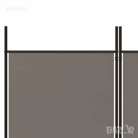 vidaXL Параван за стая, 4 панела, антрацит, 200x200 cм, текстил, снимка 6 - Паравани - 56147179