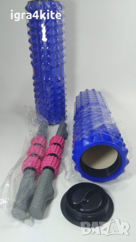 ГОЛЕМИ 2в1 Фоумролер + масажен стик 45x14 Foam roller, снимка 2 - Фитнес уреди - 40841877