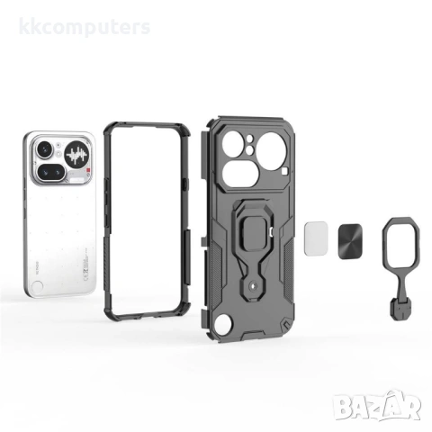 Калъф за Nothing Phone (4a) Pro с Въртящ се Пръстен - PC+TPU, 360° стойка, Магнитен, 5 цвята, снимка 9 - Калъфи, кейсове - 54250594