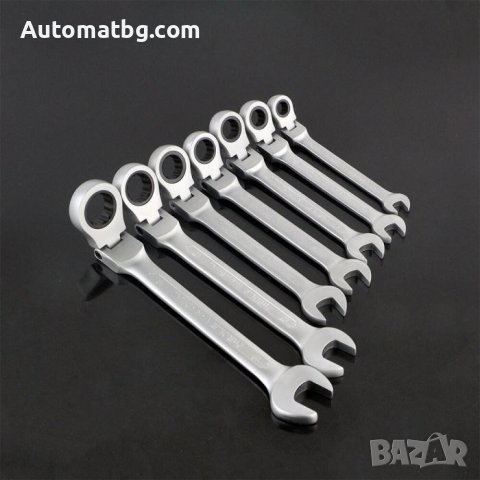 Комплект гаечни ключове Automat, Ключове с чупещо рамо, 7бр, Сив, снимка 3 - Аксесоари и консумативи - 38014683