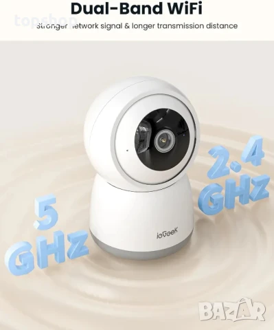 Бебефон ieGeek 5MP вътрешна камера, 5G/2.4G WiFi камера за видеонаблюдение с приложение за телефон,, снимка 9 - Бебефони - 50511254