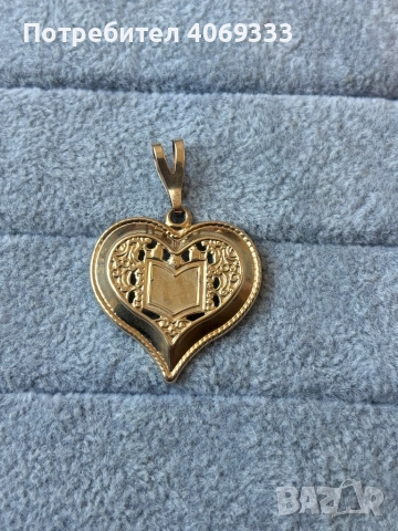 Златна висулка сърце 14карата