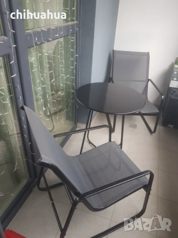 КАТО НОВИ - Маса и два стола за тераса / градина, снимка 4 - Градински мебели, декорация  - 54237081