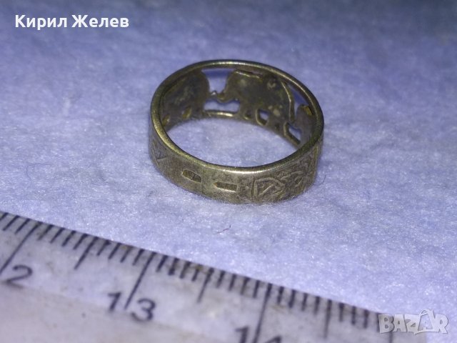 СТАРИНЕН СРЕБЪРЕН РЯДЪК ПРЪСТЕН с 3 СЛОНЧЕТА ОКСИДИРАНО СРЕБРО IXAC 925 АВТОРСКА РЪЧНА РАБОТА 40001, снимка 10 - Антикварни и старинни предмети - 42762987