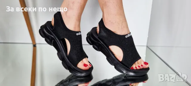 Adidas Дамски Черни Блестящи Сандали Адидас Код P608