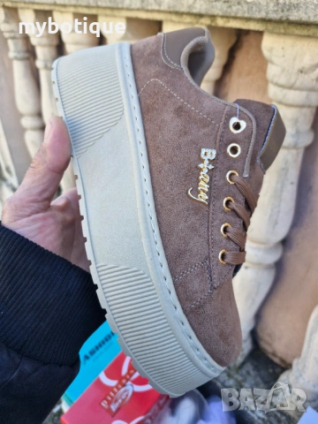 Дамски кецове на платформа плат