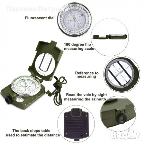 Призматичен компас, снимка 3 - Оборудване и аксесоари за оръжия - 34382451