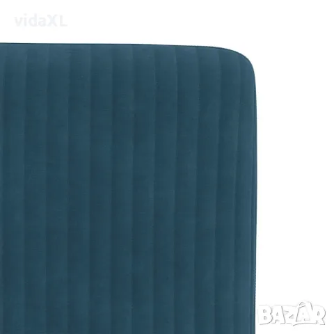 vidaXL Трапезни столове, 2 бр, сини, кадифе, снимка 7 - Столове - 56147572