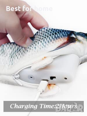 Интерактивна риба с дистанционно Floppy Fish Cat Toy, снимка 5 - За котки - 36616561
