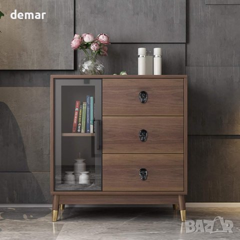 Amogeeli 2 бр. Издълбан череп от черен обсидиан, декоративни дръжки за шкафове, мебели, снимка 3 - Други стоки за дома - 42281045